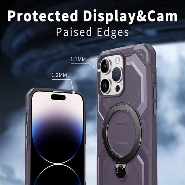 Mobilskal till iPhone 14 Pro Max MagSafe Kickstand TPU + PC Lila