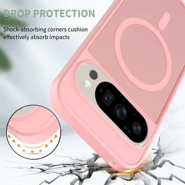 Mobilskal till Google Pixel 10/10 Pro MagSafe Skin Touch - Rosa Rosa