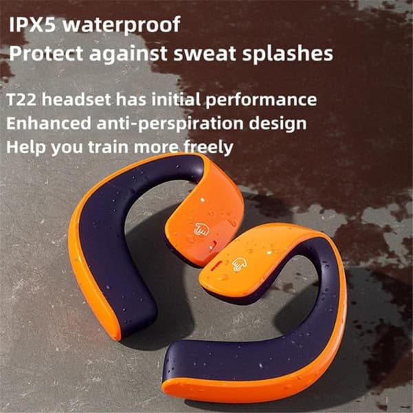 TWS Trådlösa Hörlurar On-Ear Bluetooth T22 Orange