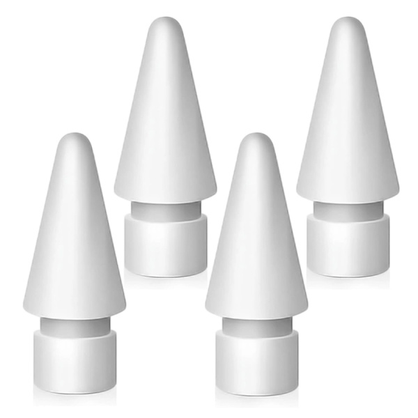 Tech-Protect [4-Pack] Stylus-Tips För Apple-Penna - Vit Vit
