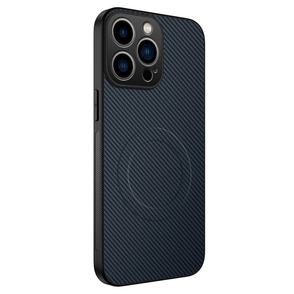 WANLONFENG Mobilskal till iPhone 13 Pro Max MagSafe Carbon TQ Blå