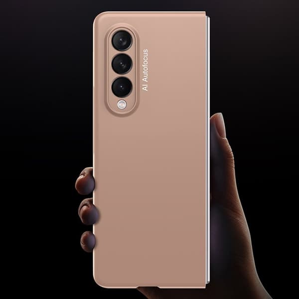 GKK Mobilskal till Samsung Galaxy Z Fold3 5G - Äkta läder - Silver