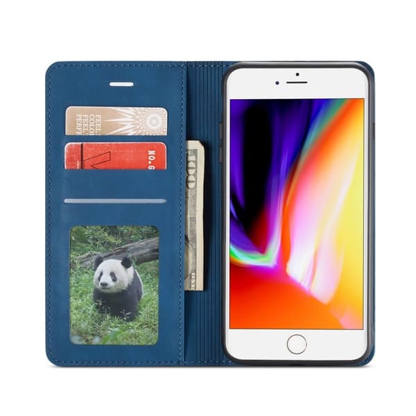 FORWENW Fantasy Series Mobilskal till iPhone 8 Plus KonstLäder - Blå