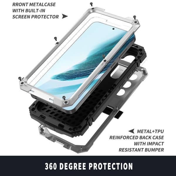 R-JUST Mobilskal till Galaxy S25+ PC Silikon Metall Silver
