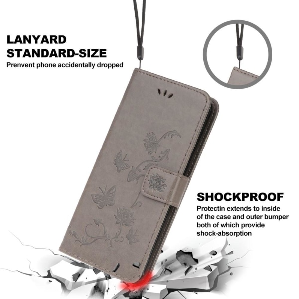 Butterfly Plånboksfodral till Huawei P40 Pro - Grå grå