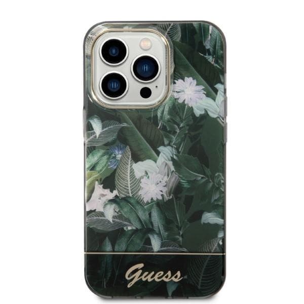 GUESS iPhone 14 Pro Skal Jungle Collection - Grön Grön