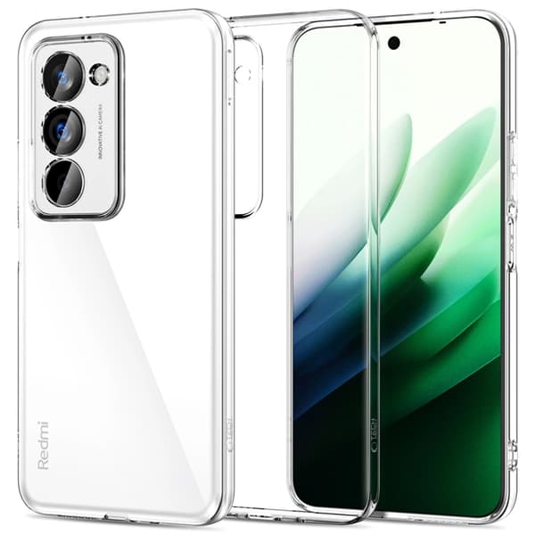 Tech-Protect telefontaske til Xiaomi Redmi 15 4G/5G Flexair - Klar Transparent
