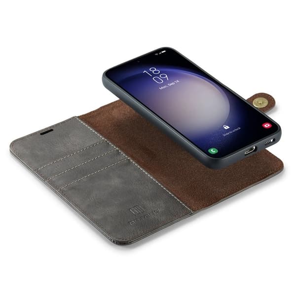 DG.MING Samsung Galaxy A16 5G/4G Plånboksfodral Äkta läder - Grå