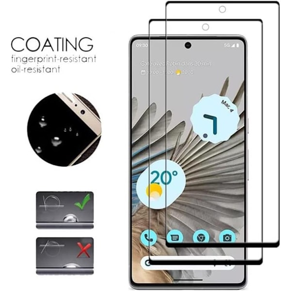 [2-PACK] Google Pixel 8 Härdat Glas Skärmskydd - Svart