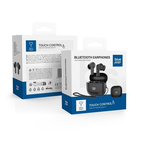 Blue Star Trådløse In-Ear Øretelefoner TWS BK31 - Sort Black