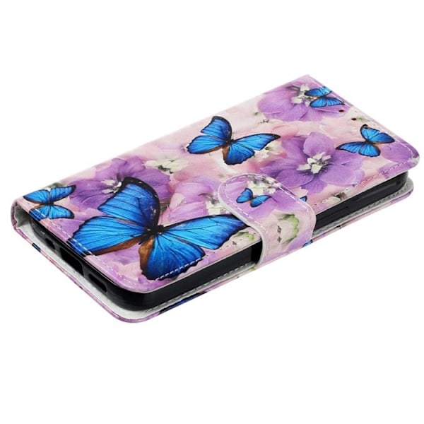 iPhone 14 Pro Plånboksfodral Folio Flip - Blå Butterfly