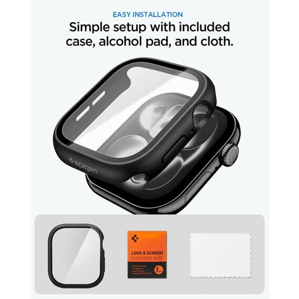 Spigen Apple Watch 10/11 (46mm) Skal Skin Fit 360 - Svart