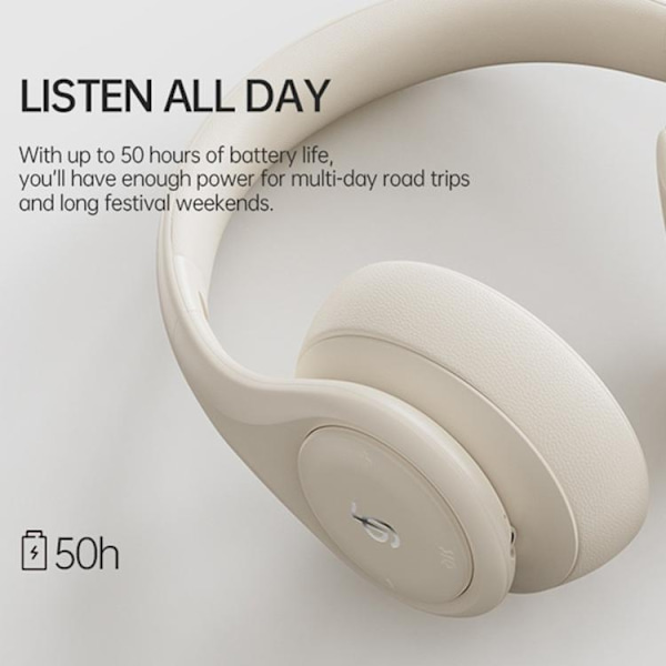 Over-Ear Trådlösa Hörlurar Bluetooth ANC P9 - Vit Vit