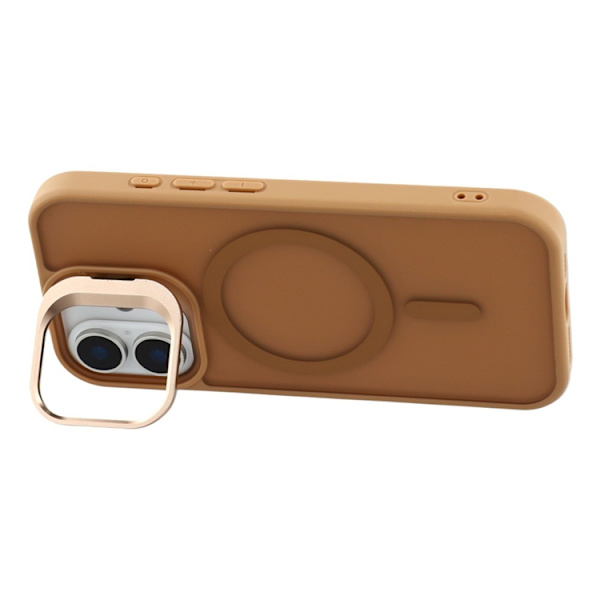 Mobilskal till iPhone 17 MagSafe Lins Kickstand - Guld Guld