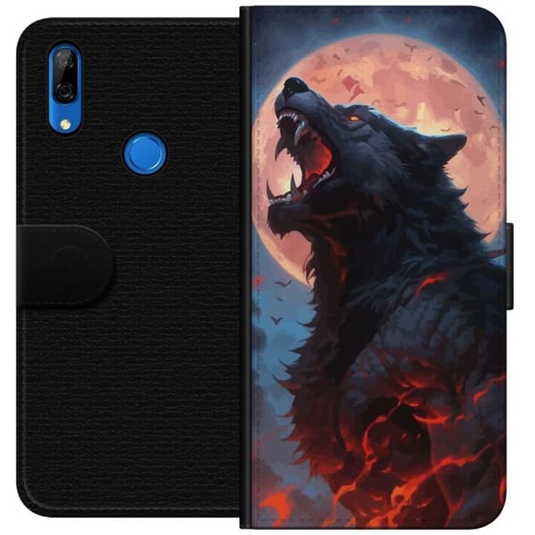 Pung Etui til Huawei P Smart Z med Hylende Ulv