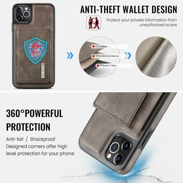 DG.MING M6 Series Mobilskal till iPhone 11 Pro Magnetiskt - Brun