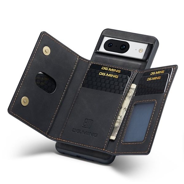 DG.MING M2 Series Google Pixel 8 Plånboksfodral Konstläder Svart