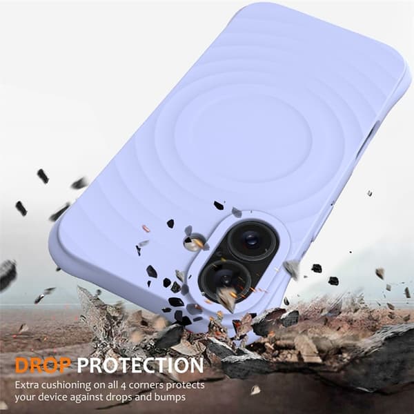 Mobilskal till iPhone 17 MagSafe Silikon Ripple Liquid - Lila Lila