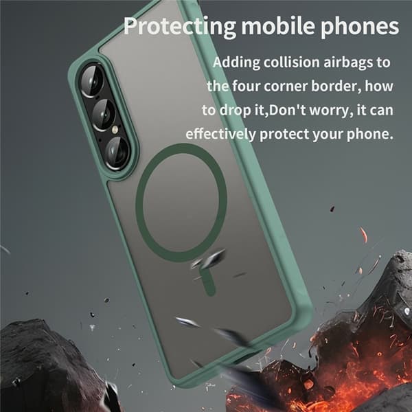 Mobilskal till Sony Xperia 1 VII MagSafe MagSafe Shockproof - Grön Grön