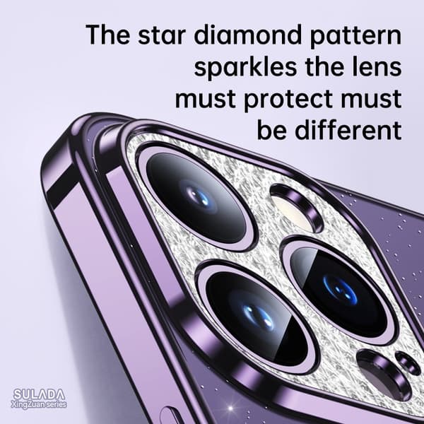 SULADA XingZuan Mobilskal till iPhone 15 Pro Glitter Rhinestone Blå