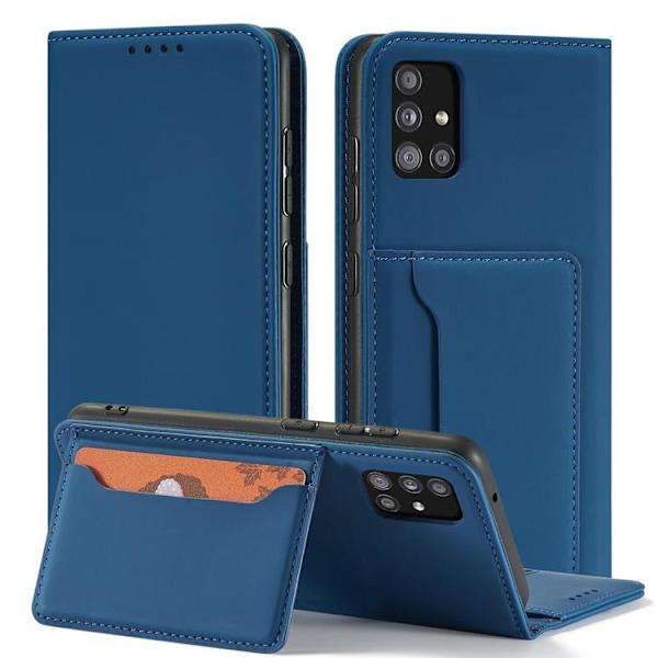 Galaxy A12 5G (2020/2021) Plånboksfodral Magnet Stand - Blå