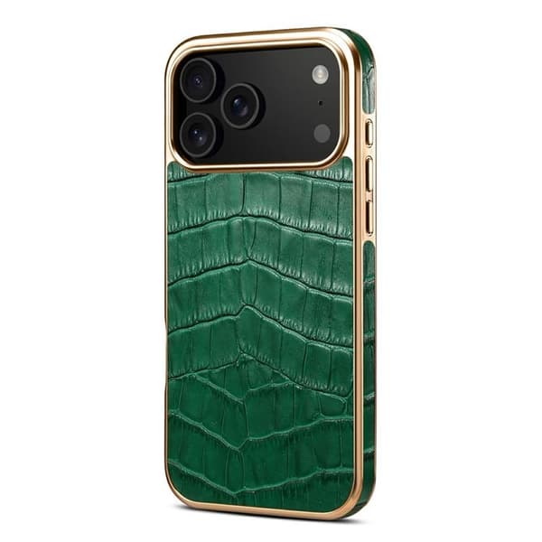 DENIOR Mobilskal till iPhone 17 Pro Äkta Läder - Grön Grön