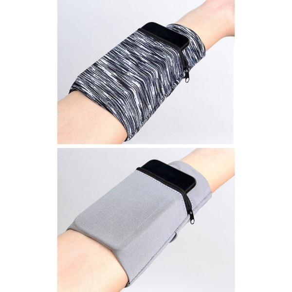 Fabric Armband Running Fitness - Svart/Vit