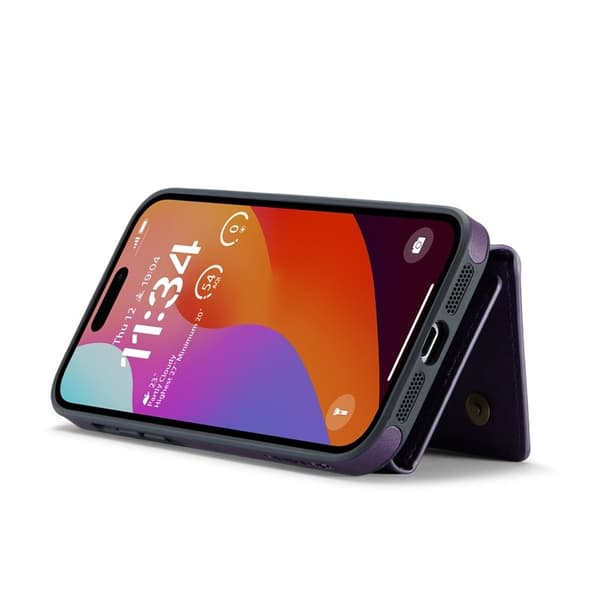 DG.MING M5 Series Mobilskal till iPhone 16 Pro Magnetiskt Konstläder Lila