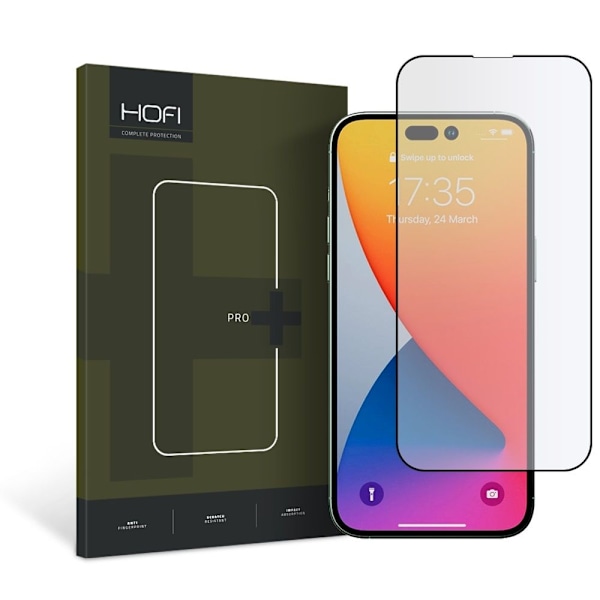 HOFI iPhone 14 Pro Max Härdat Glas Skärmskydd Pro+ - Svart Svart