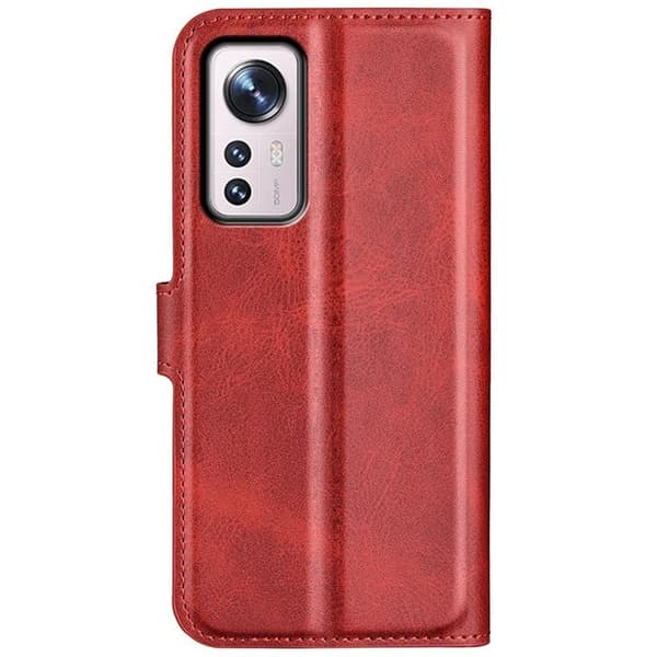 Magnetic Clasp Plånboksfodral Xiaomi 12 Pro - Röd Röd
