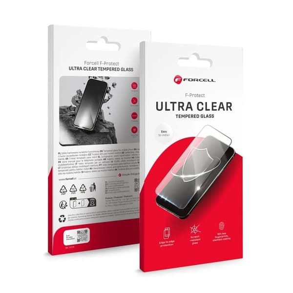 Forcell Galaxy S25 Edge Härdat Glas Skärmskydd Ultra Clear Svart