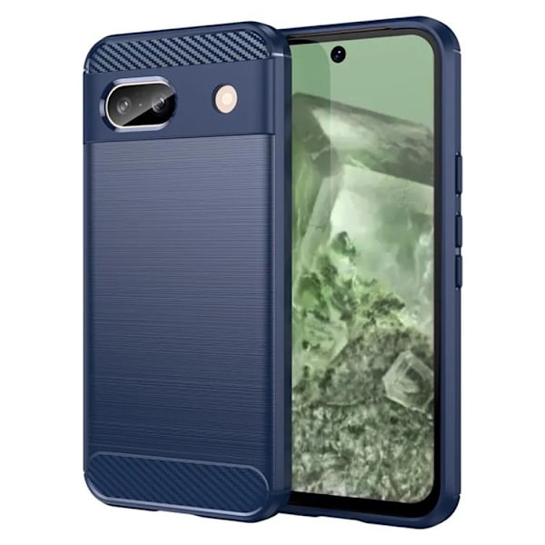 Google Pixel 8A Mobilskal Carbon Fiber - Blå