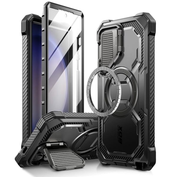 SupCase Galaxy S24 Ultra -puhelinkotelo Magsafe Armorbox - Musta