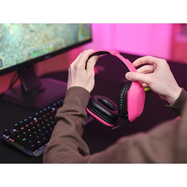 Trust GXT 415P Zirox Gamingheadset - Rosa