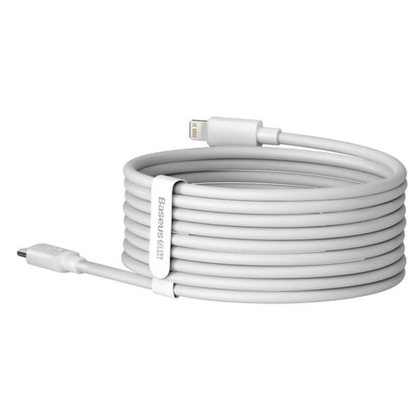Baseus USB-C till Lightning kabel 20W 2st Simple Wisdom 1.5m Vit