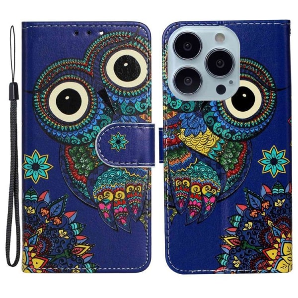 iPhone 14 Pro Wallet Case Folio Flip - Owl