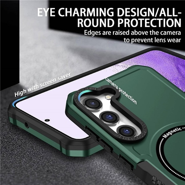 Galaxy S23 Plus Skal Magsafe Anti Drop - Grön