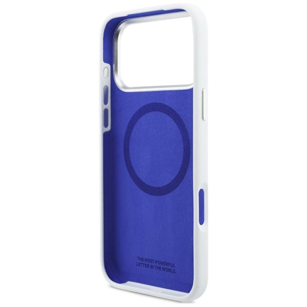 BMW Mobilskal till iPhone 17 Pro Max MagSafe Silikon Horizontal Line Vit