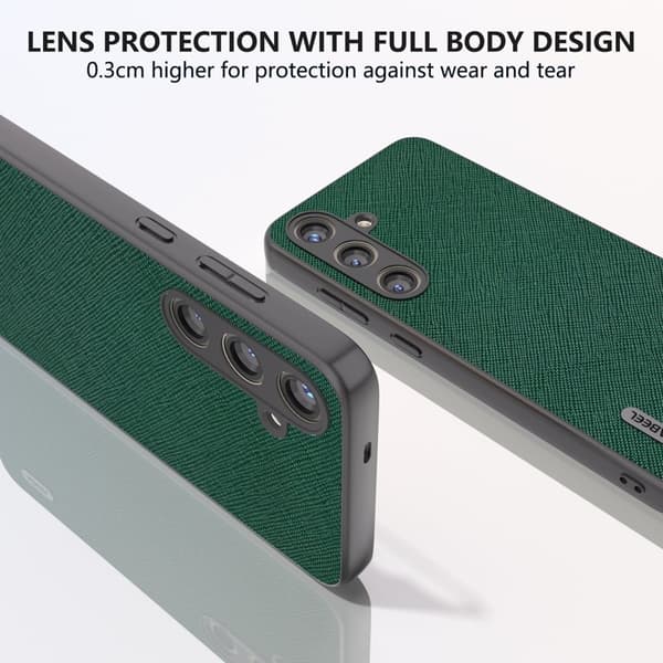 ABEEL Mobilskal till Samsung Galaxy S24+ Cross Texture Impact-resistent Grön