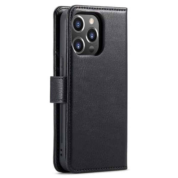 DG.MING iPhone 14 Pro Max Plånboksfodral Split Detachable Flip - Svart Black