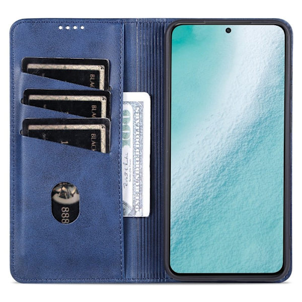 AZNS Samsung Galaxy S23 Plånboksfodral Konstläder - Blå