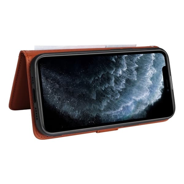 BETOPNICE iPhone 11 Pro Plånboksfodral Magnetiskt Konstläder - Brun