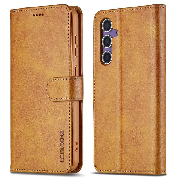 LC.IMEEKE Samsung Galaxy A26 5G Plånboksfodral Konstläder - Gul