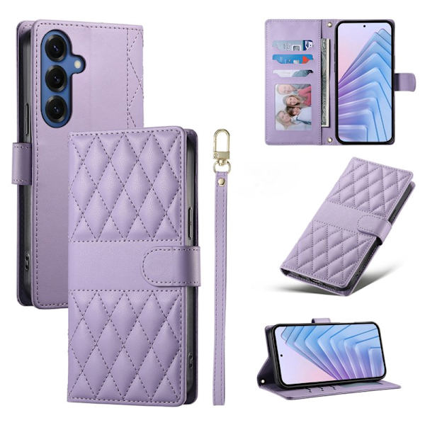 Plånboksfodral för Samsung Galaxy S26 Plus Konstläder Stativ - Lila