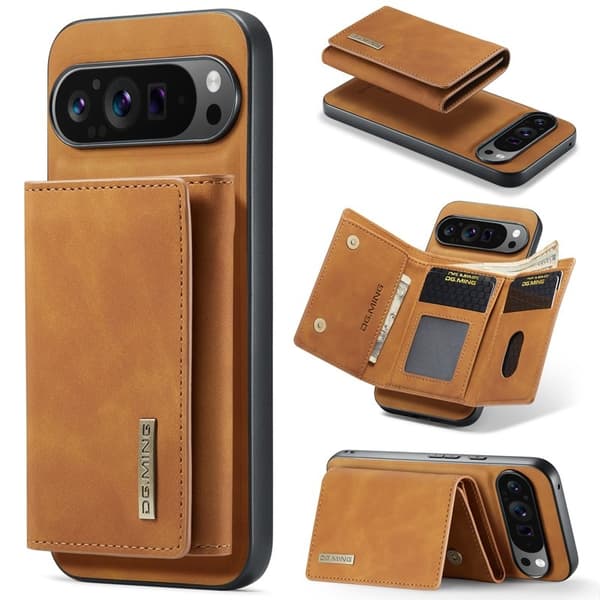 DG.MING M1 Series Mobilskal till Google Pixel 9 Pro XL Kickstand Brun