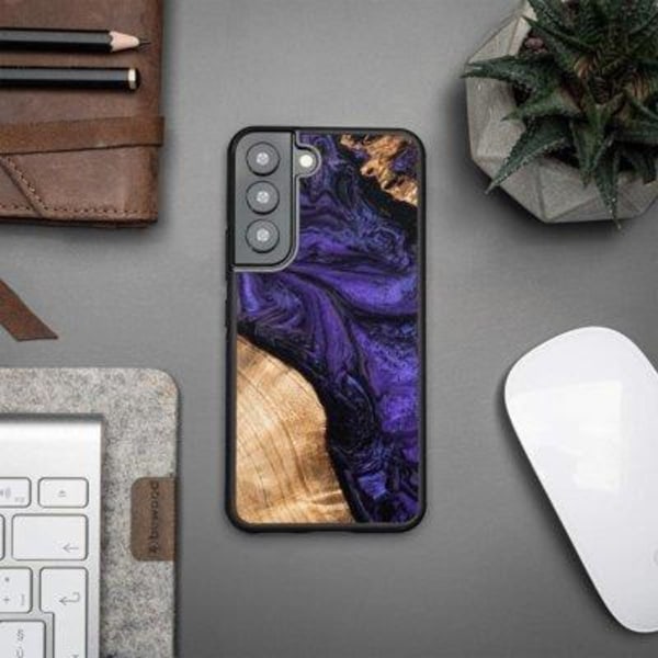 Bewood Galaxy S23 matkapuhelimen kansi, ainutlaatuinen Voilet - violetti/musta