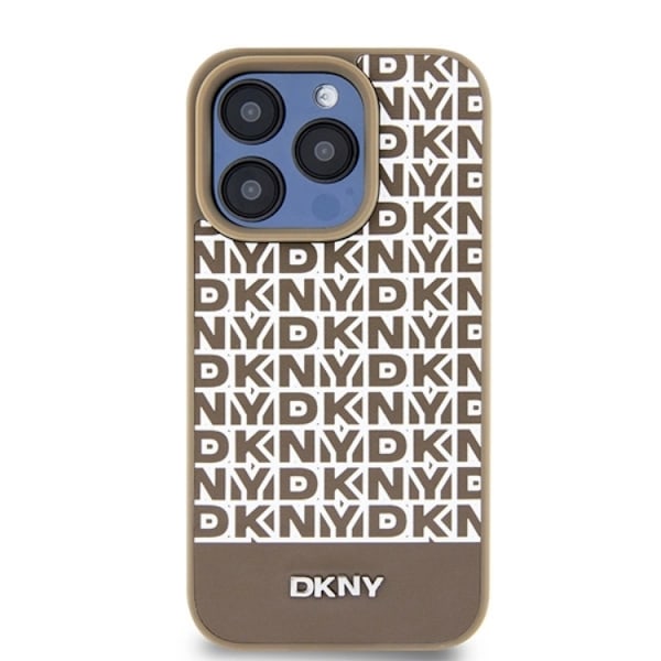 DKNY iPhone 15 Pro Mobilskal Magsafe Läder Printed Pattern
