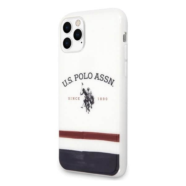 U.S. Polo Assn. Tricolor Pattern Collection iPhone 11 Pro Vit White