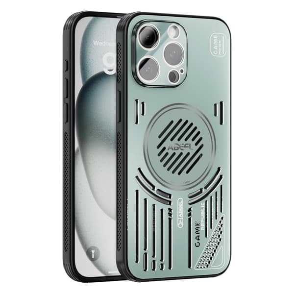 ABEEL Mobilskal till iPhone 13 Pro Max Aluminium + PC + TPU - Ljusgrön