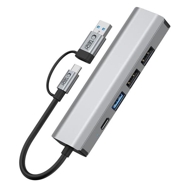 Tech-Protect HB03 5in1 Hub-adapter - Rumgrå Grå